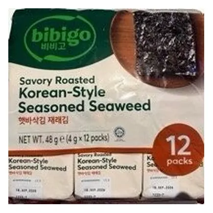 Bibigo SR Seasoned Seaweed 4gx12