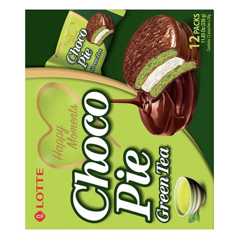 Lotte Choco Pie - GREEN TEA 12x28g