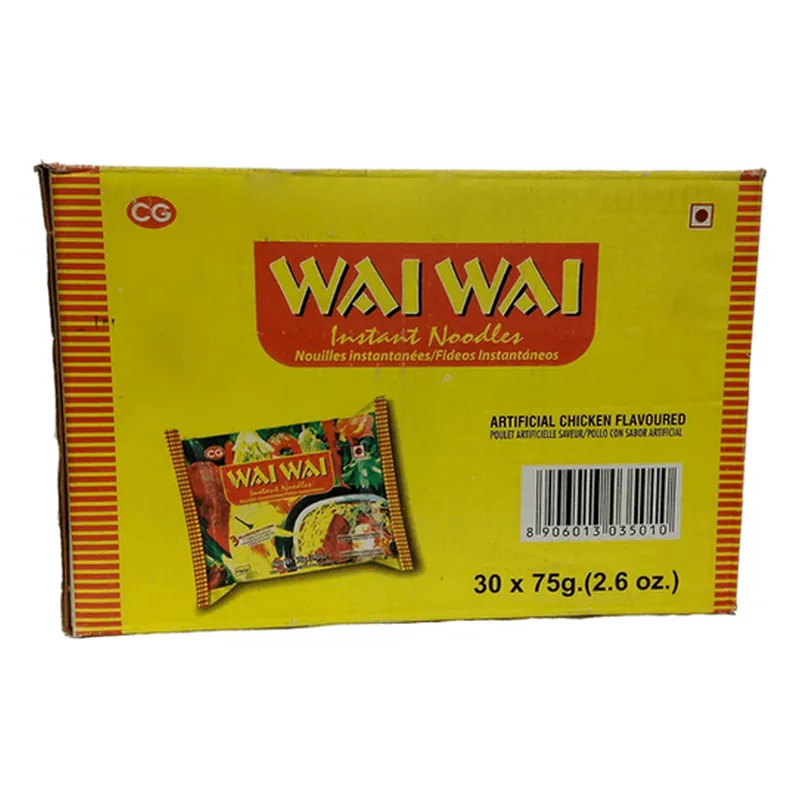 Wai Wai Chicken Noodles 75gm 1 box of 30